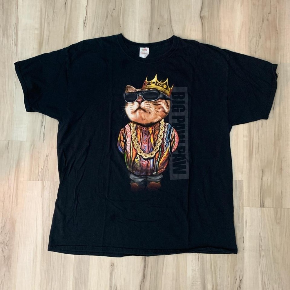Vintage Y2K Big Papaw‎ Rapper Cat tshirt XL
